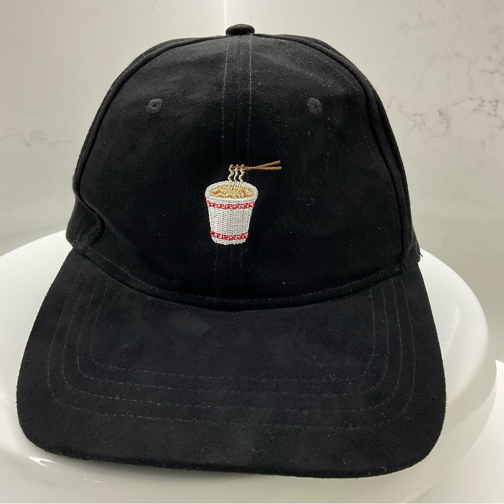Ramen Noodles Faux-suede strapback hat